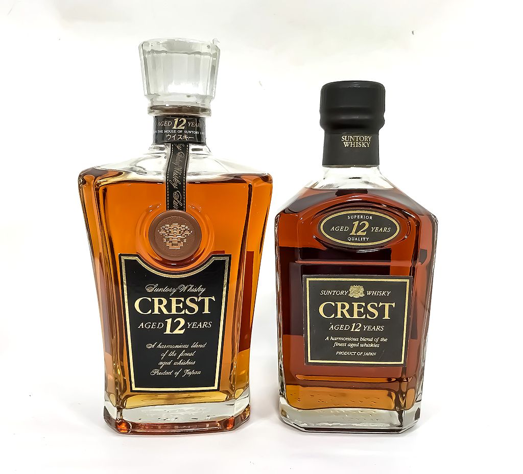 未開栓 サントリー ウイスキー クレスト 12年 700ml 古酒 2本セット 12