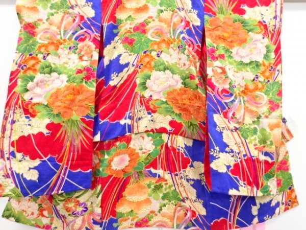 宗sou 大正ロマン 紋錦紗花薬玉模様子供着物（内袖付き） 宗Sou即決