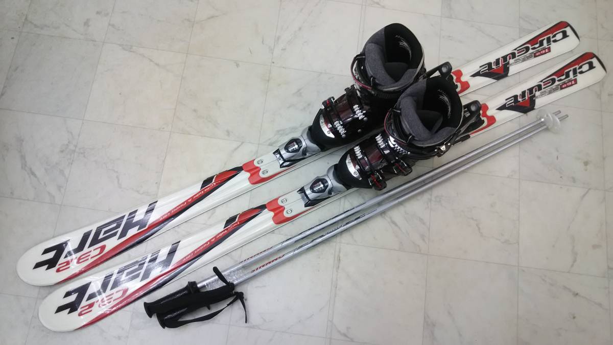 スキー4点セット R□板HART 160㎝□ブーツKASTLE 26~26.5㎝