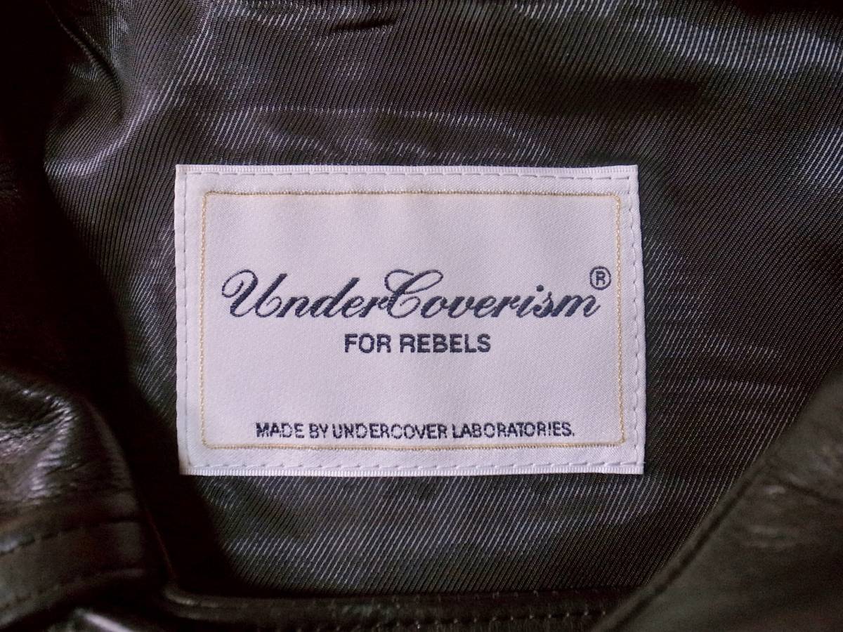 UNDERCOVER ダブルジップ レザーライダース 黒 サイズ2 トムヨーク着用 