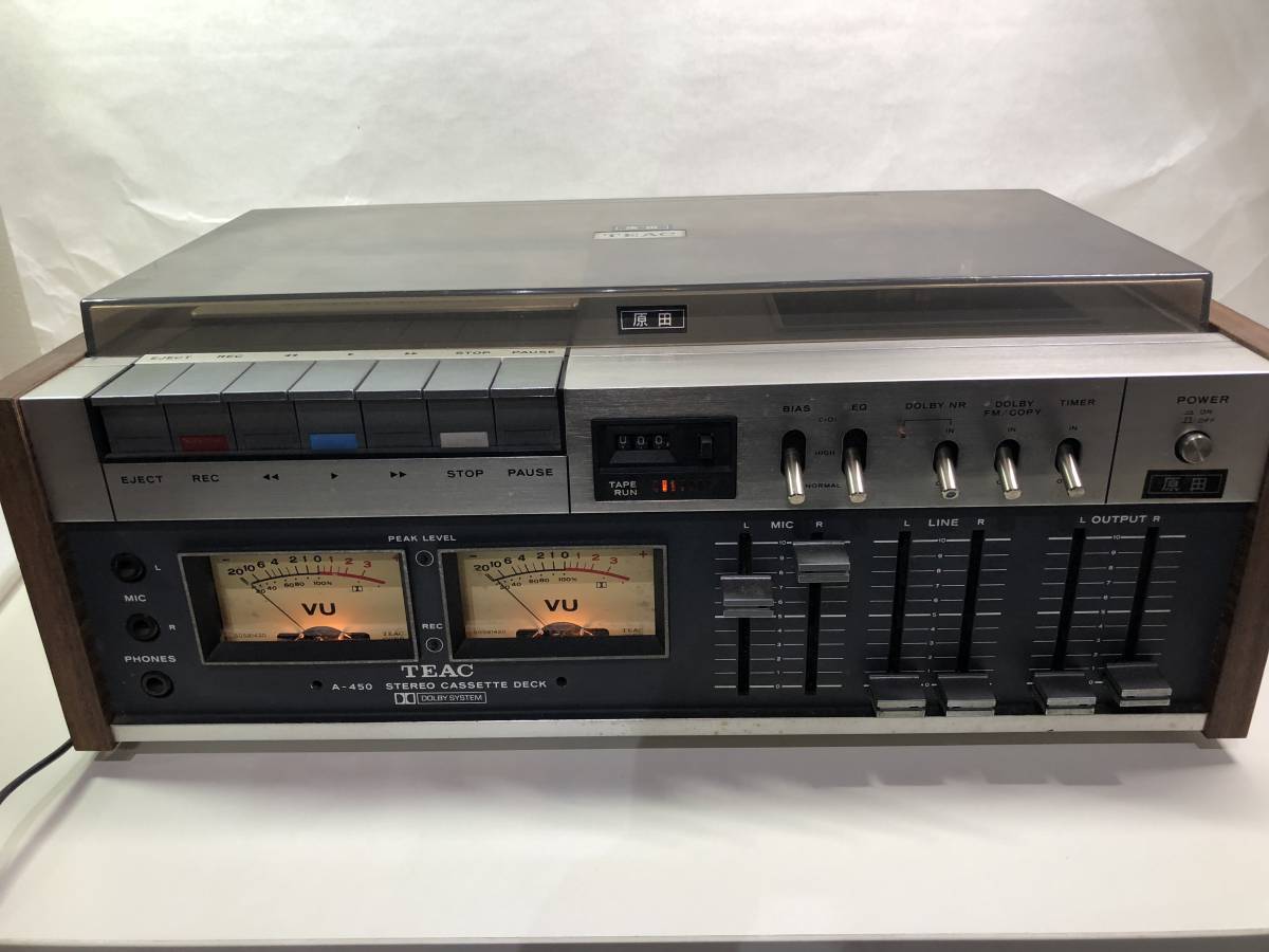 DENON ステレオカセットテープデッキ DR-450 動作品 カセットデッキ