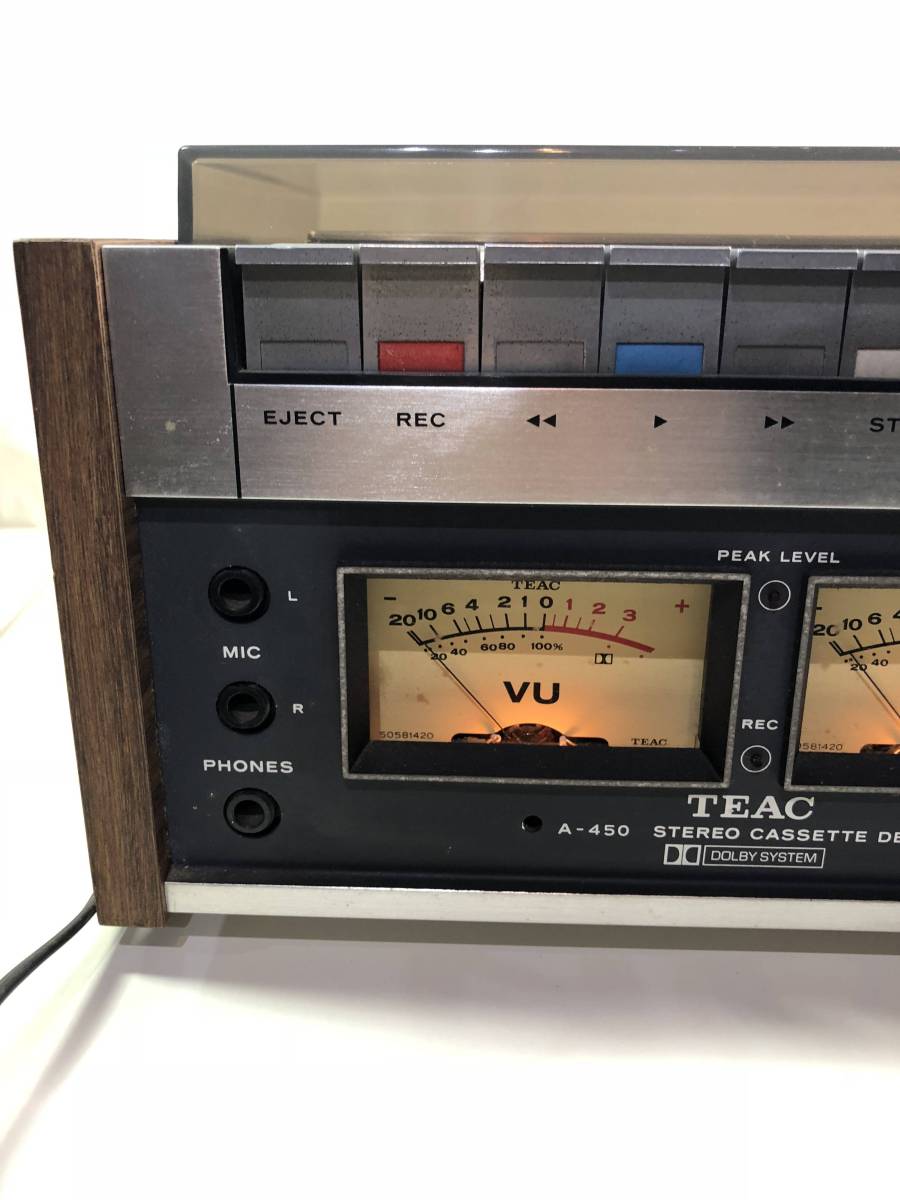 DENON ステレオカセットテープデッキ DR-450 動作品 カセットデッキ