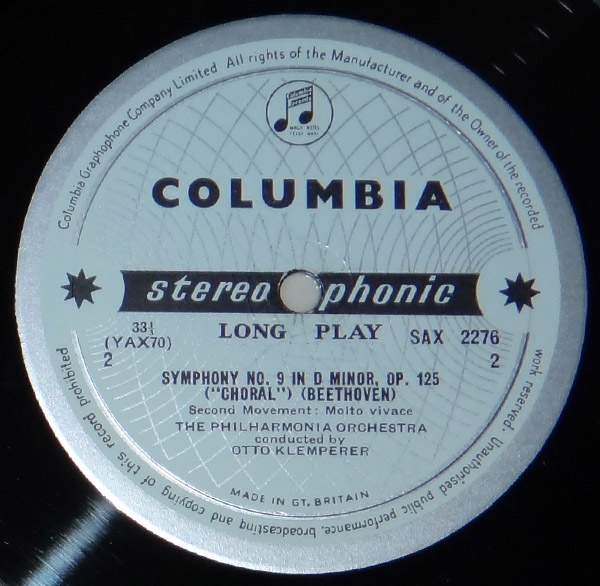 美品! 英SAX2276-7 B&S ベートーヴェン交響曲9番 クレンペラー