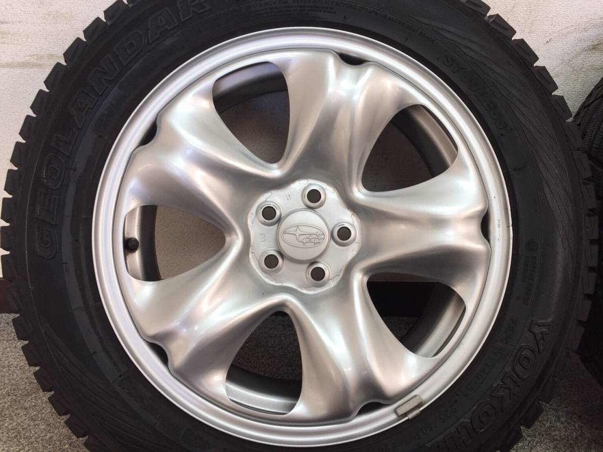 W バリ溝 スバル フォレスター 純正 スチールホイールタイヤセット 