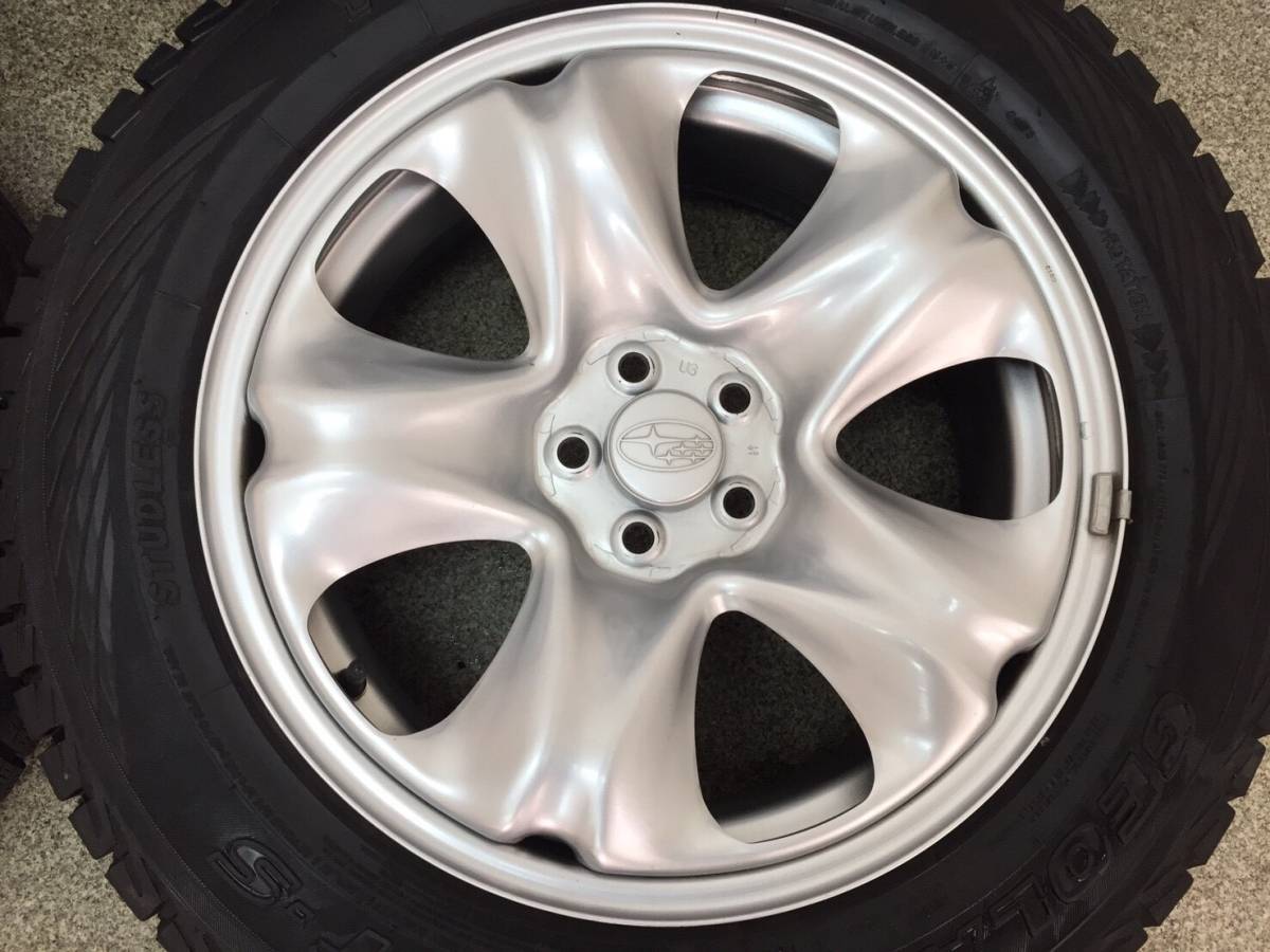 W バリ溝 スバル フォレスター 純正 スチールホイールタイヤセット 