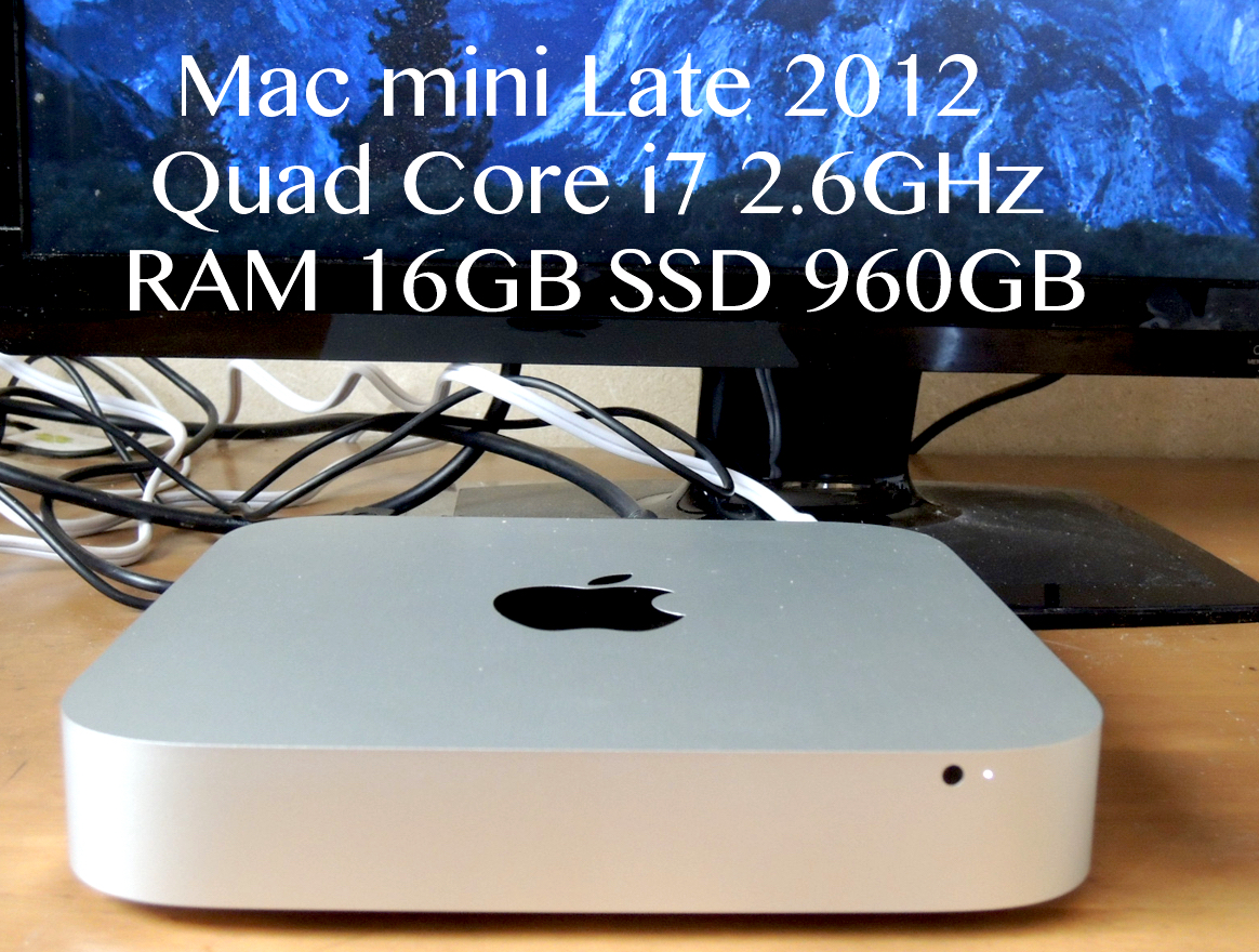 960GB SSD 搭載 Mac mini Late 2012 MD388J/A Core i7 4コア 2.6GHz