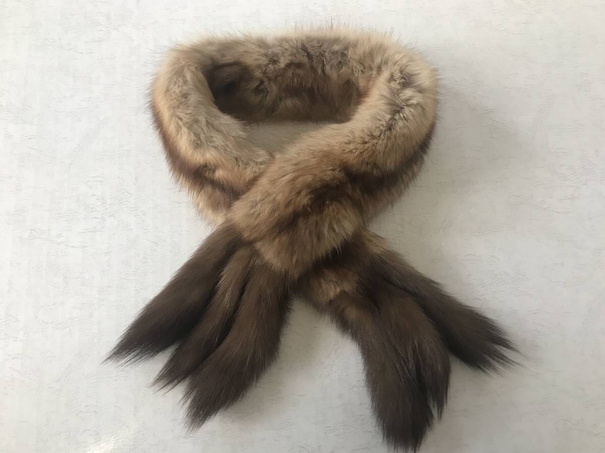 FOXEY フォクシー マフラー セーブルファー フリンジ ロシアンセーブル