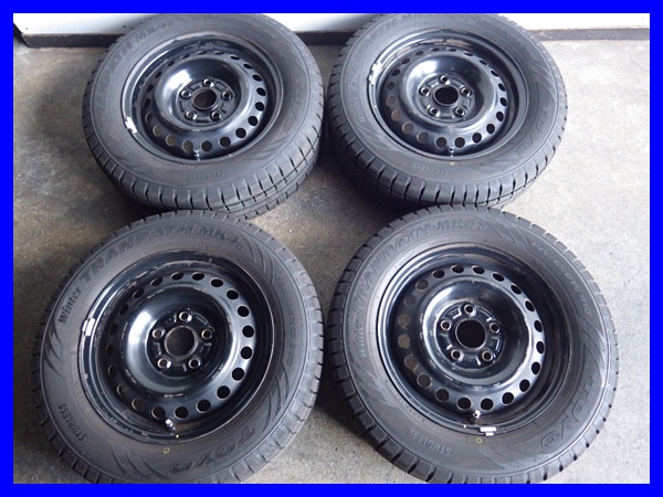 DF214【送料無料195/65R15】2016年製 TOYO スタッドレススチールセット ステップワゴン/ストリーム ●15×5.5J 114.3/5H 約+50●