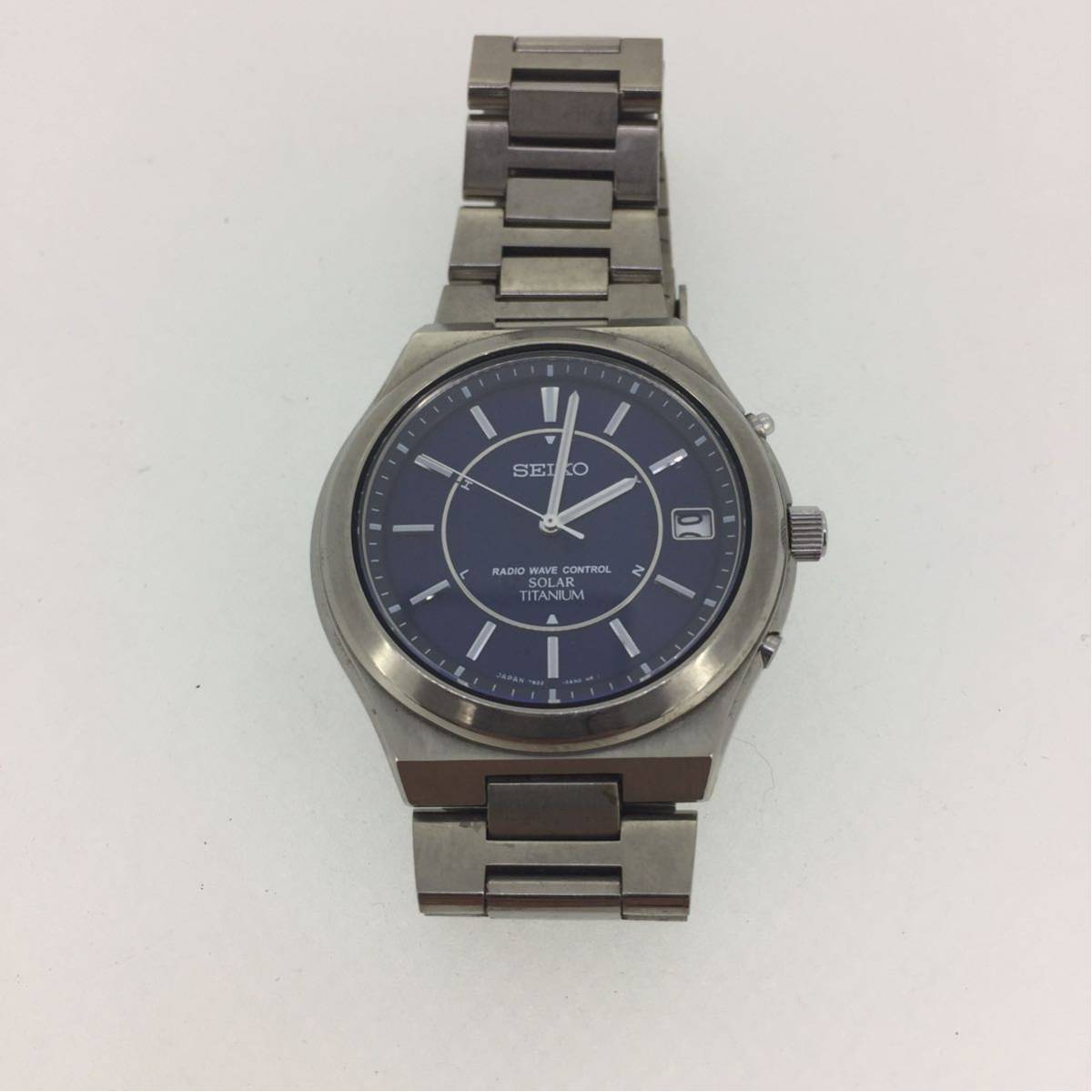 ☆セイコー SEIKO 7B22-0AF0 RADIO WAVE CONTROL ソーラー チタン 