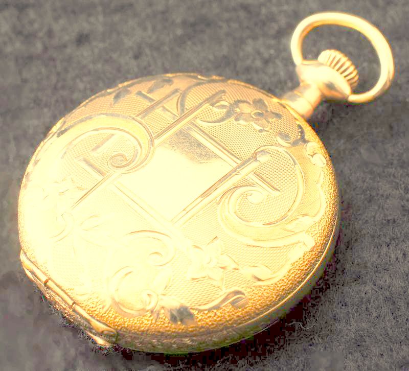 極美品 1900年 WALTHAM 金張 フルハンター 懐中時計 アンティーク ウォルサム