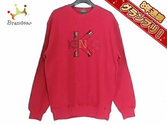 ケンゾー KENZO トップス トレーナー サイズ2 M レッド×マルチ
