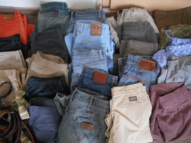 福袋●メンズ ボトム ジーンズ パンツ 大量２４点セット●エドウイン ラングラー オシュコシュ オイルケーキ入り ベルト５本おまけ付き
