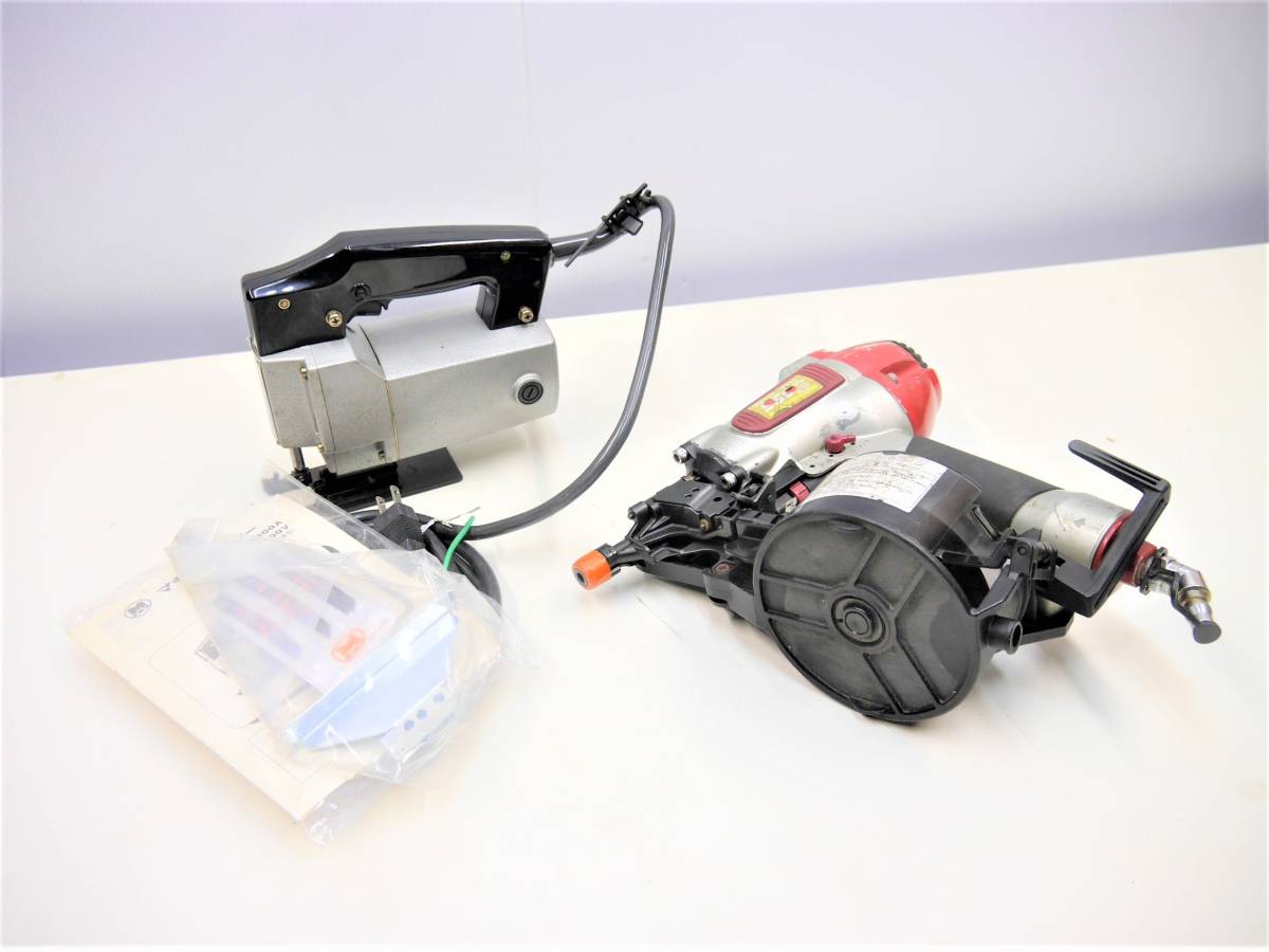 ２台セット！！マックス50㎜常圧コイルネイラCN-550S/マキタジグソー未使用品4300A