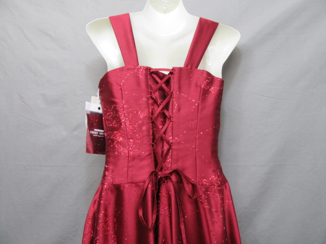 gv32K◎GenetVivien/ジュネビビアン ロングドレス 9号 タグ付◎新品(赤 