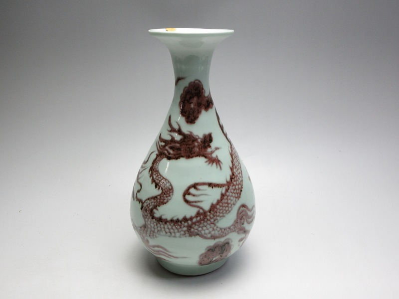 集】122314古陶磁 花瓶 雲龍絵 磁洲窯 中国宋時代焼物 古物 花瓶