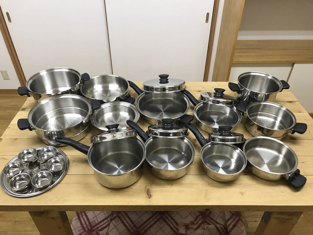 アムウェイクイーン　24ピースセット【中古：画像更新中!】 アムウェイ 24ピースセット Amway 美品アムウェイ鍋 現行型 鍋 クック