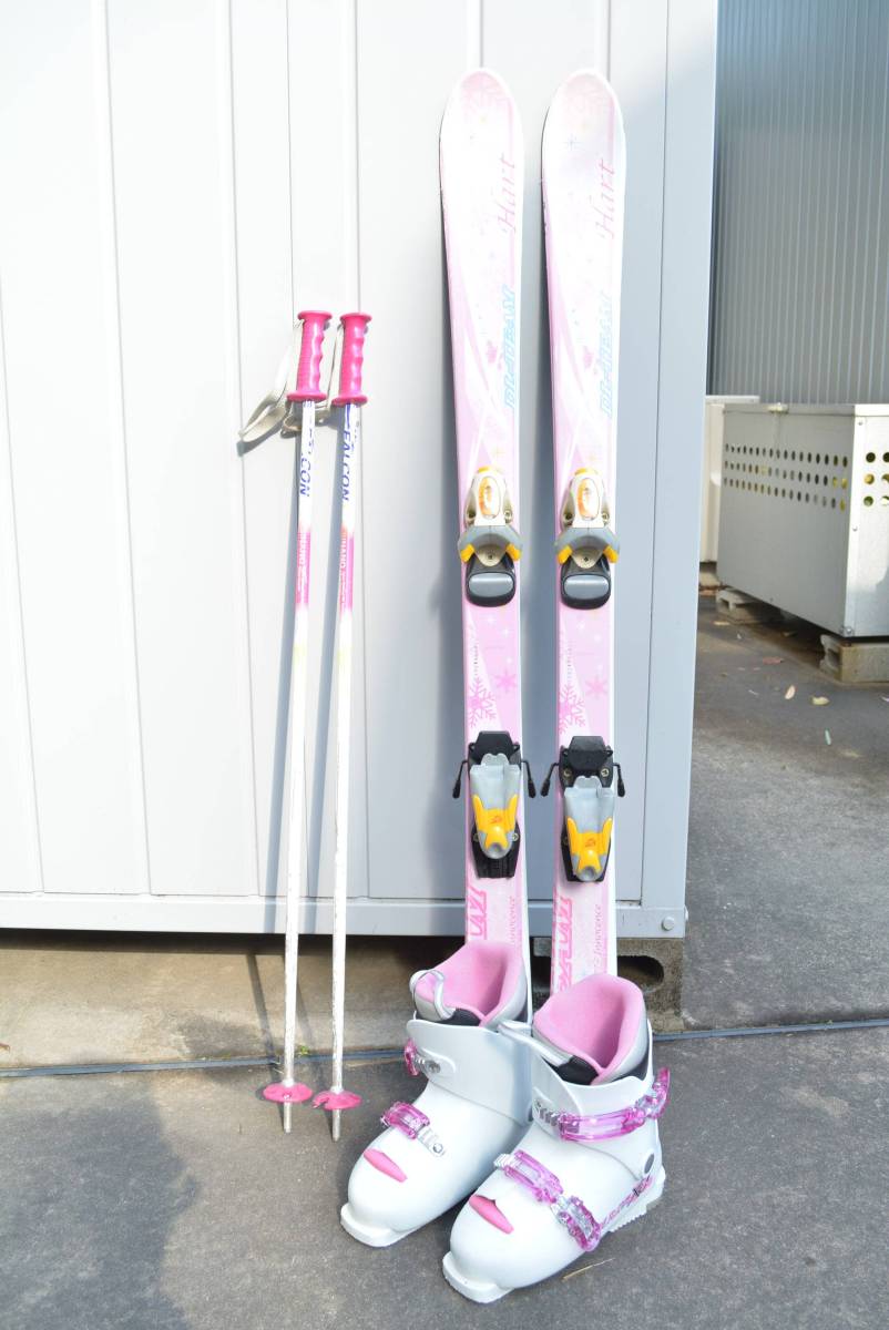 子供用 スキーセット☆板118cm ストック90cm ブーツ23.0cm☆中古 子供用