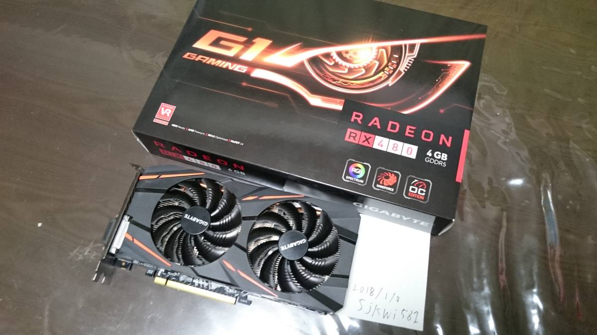 お買い得，人気セール GIGABYTE GV-RX480G1 GAMING-4GD Radeon RX 480 4GB(PCI Express)｜売買されたオークション情報、yahooの商品情報をアーカイブ公開 - オークファン PCI Express