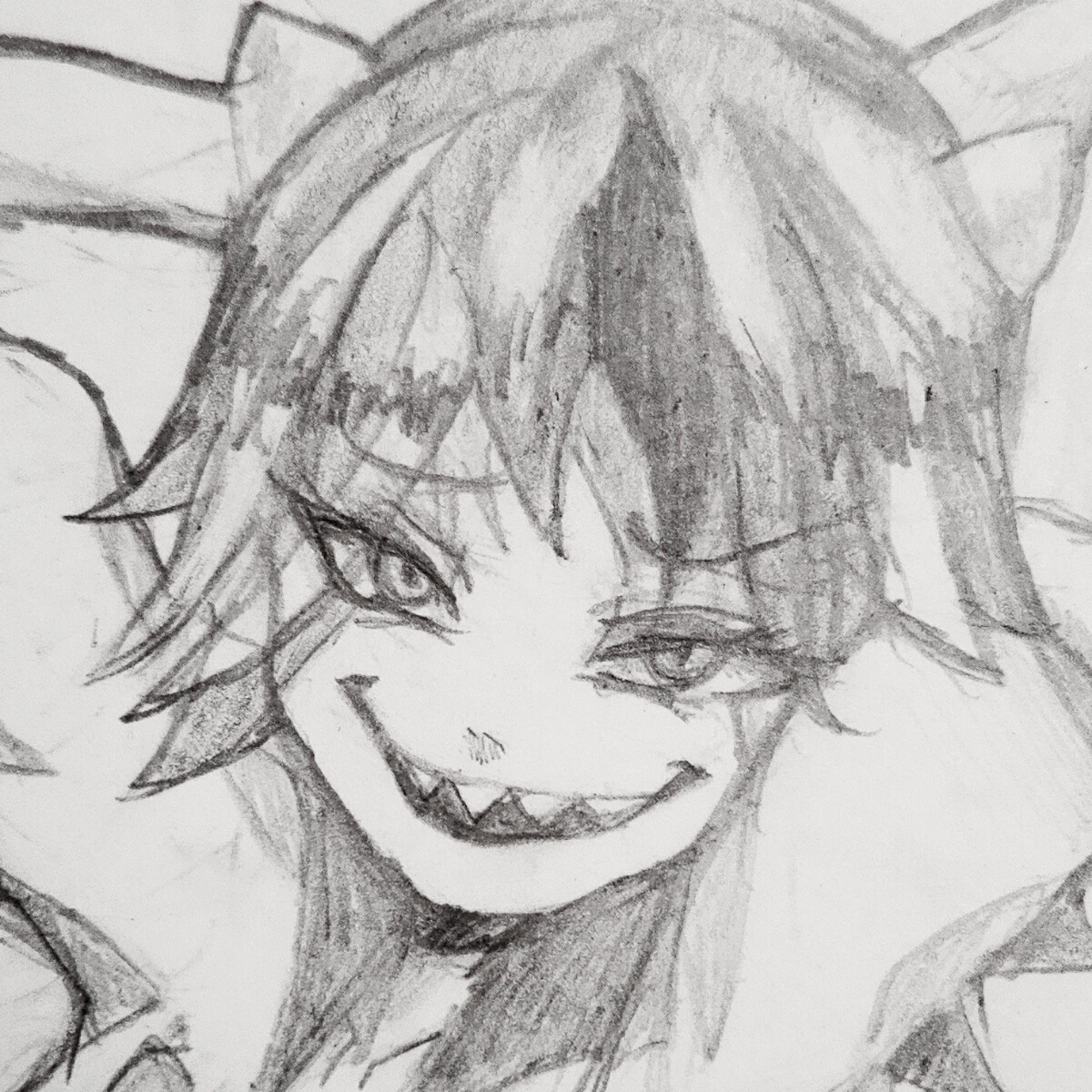 手描きイラスト】鬼人正邪【東方project】A5 鉛筆(手描きイラスト