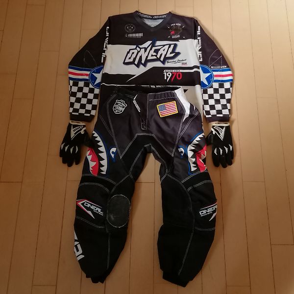 ■ オニール モトクロス ウエア キッズ ユース 上下セット グローブ付き アフターバーナー ■_1