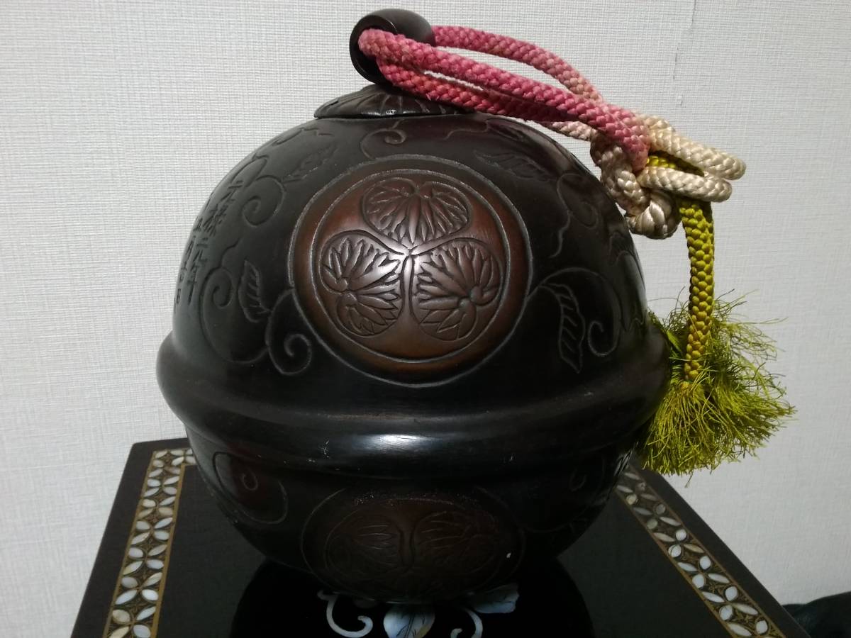 大鈴！ 銅製鈴 三つ葉葵 東照宮 元禄元年5月吉日 時代物 神社拝殿 