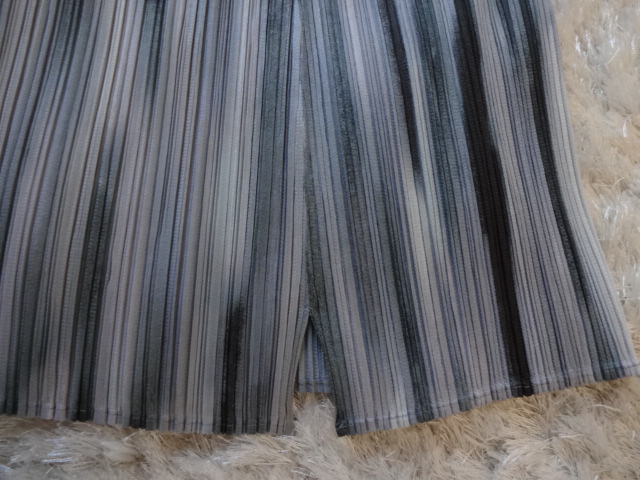 プリーツプリーズ イッセイミヤケ ロングスカート ブラウン 極美品 美