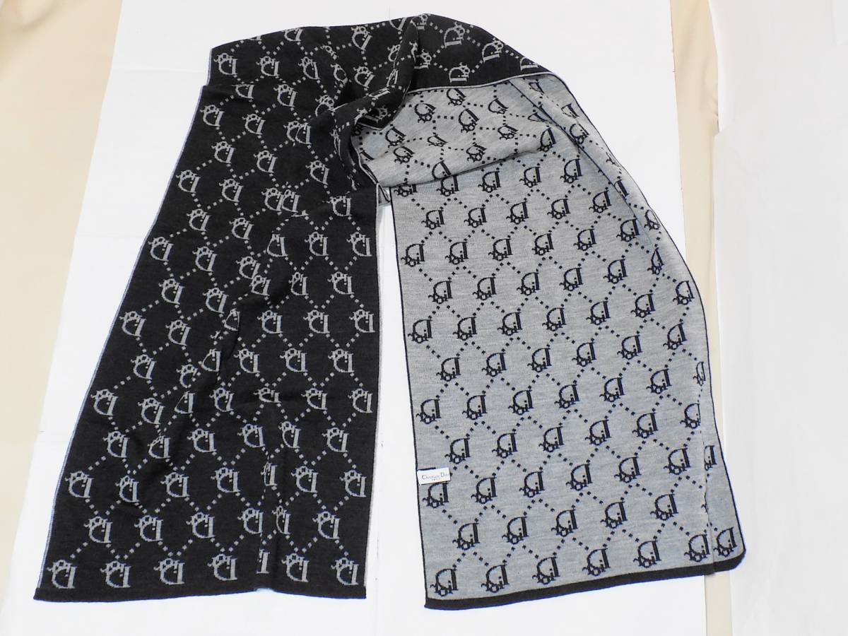 Christian Dior ロゴ入りニットマフラー 超美品”クリスチャンディオール Dior ロゴ編みニット・マフラー” 素材