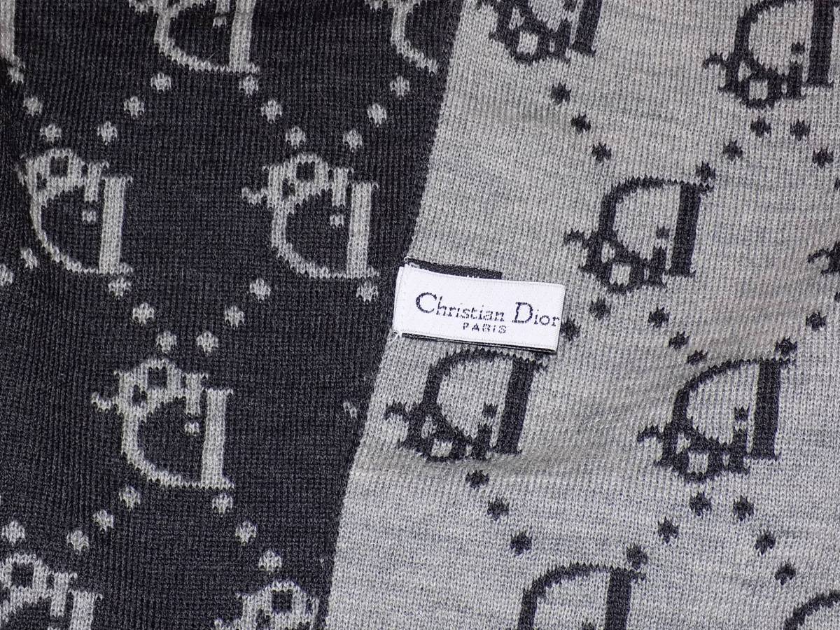 超美品”クリスチャンディオール Dior ロゴ編みニット・マフラー” 素材