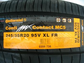 4本送料込で58，000円～ 1本12，500円 コンチネンタル MC5 コンチマックスコンタクト 245/35R20 Continental ContiMaxContact 245/35-20 2