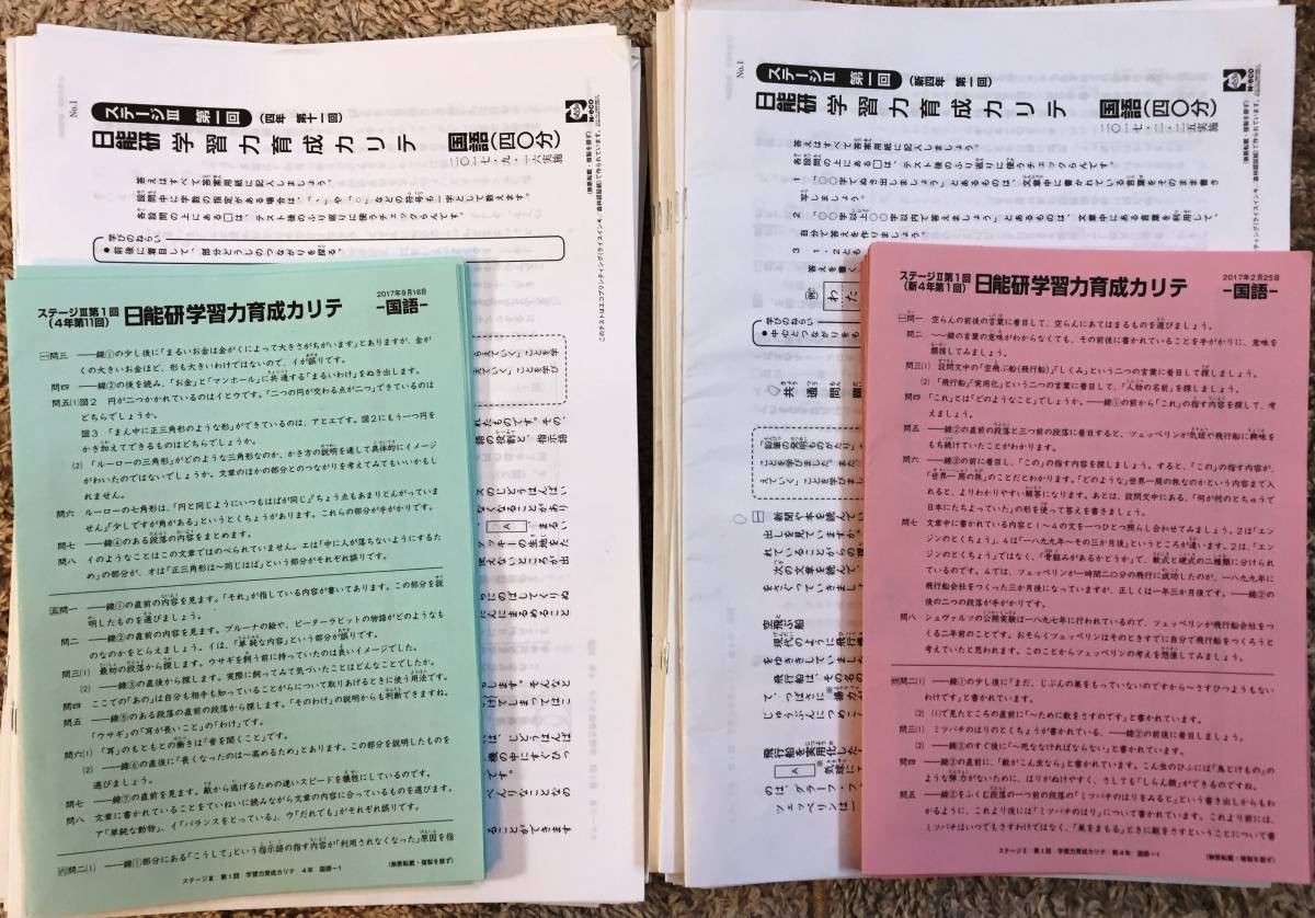 日能研 【最新2017年度】日能研 4年 小4 学習力育成カリテ 全19回