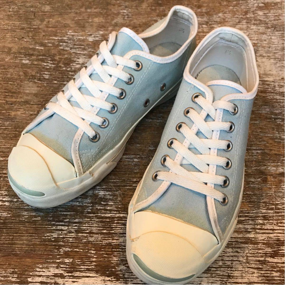 2025，得価 90s CONVERSE Juck Purcell US5.5(24.0cm) 水色 MADE IN 
