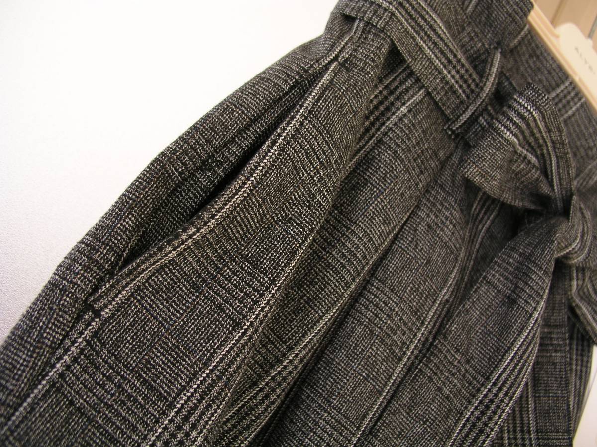 今期物▲素敵*リボンワイドパンツ ／ガウチョパンツ*Ｍ（9～11号）*黒*未使用 ワイドパンツ レディース ベルーナ公式 長 薄手 ４つの機能付ひんやり共布リボン付ワイドパンツ