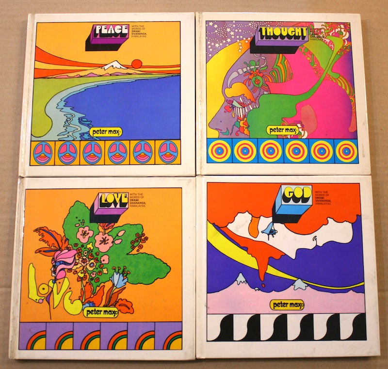 peter max ピーター・マックス PEACE GOD THOUGHT LOVE 4冊セット