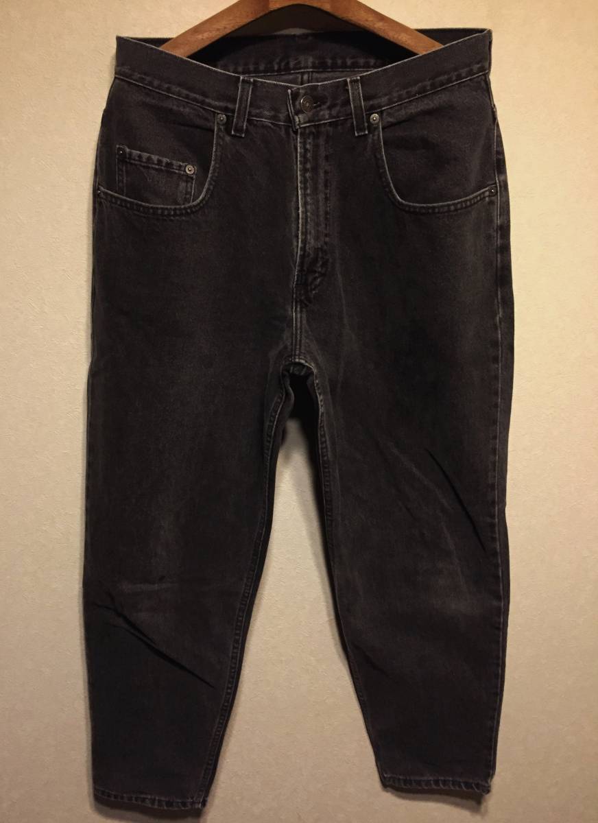 激安大特価，新作登場 ブラックデニム90sオールドGAPバギージーンズW33&times;L30黒テーパードシルエット米国製 90年代ストーンウォッシュUSAビンテージGAP(ジーンズ)｜売買されたオークション情報、yahooの商品情報を 男性用