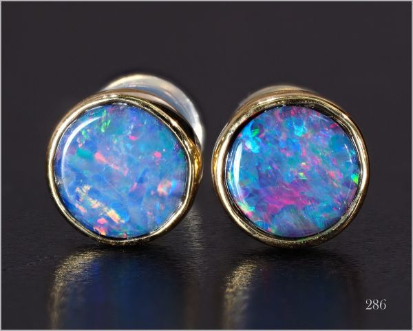 厳選】【定価48万】 ブラック オパール ピアス 《限定3点》 [0.96ct