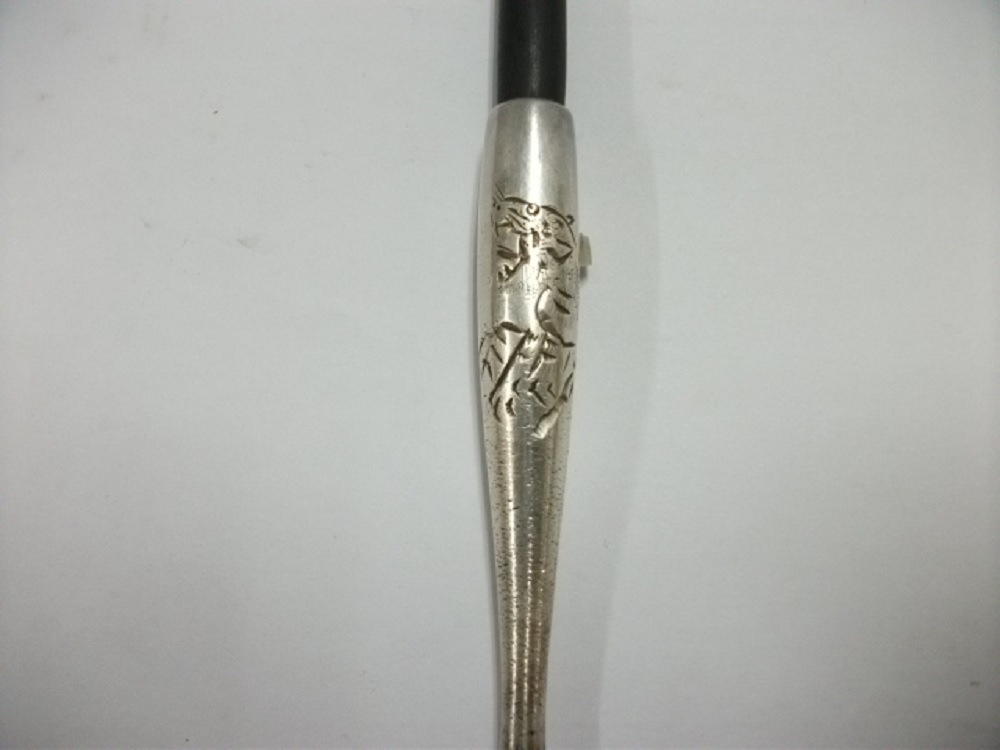 海レア 銀煙管 キセル 純銀刻印 手彫 銀細工 アンティーク 重量約87g ☆