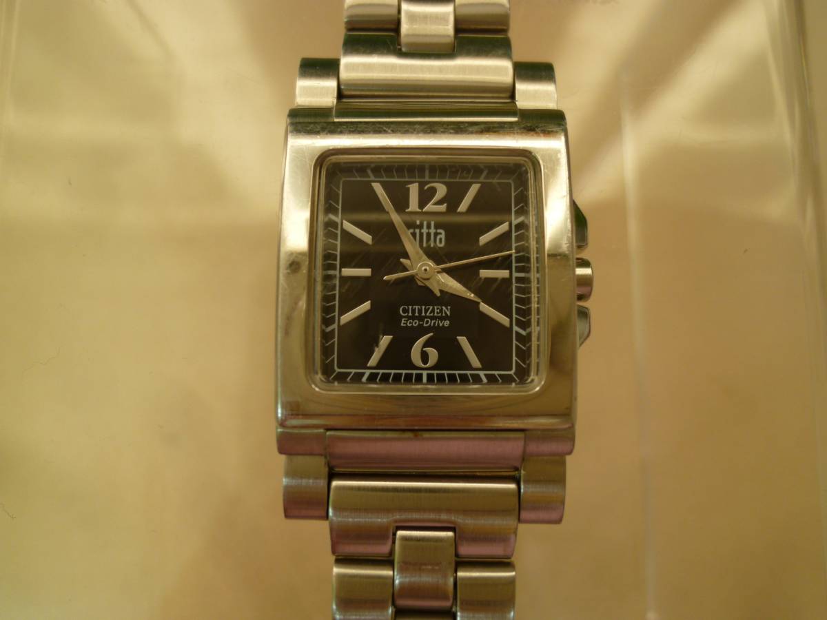 時計祭 Citizen 腕時計 Citta Eco Drive エコ ドライブ スクエアフェイス レディース シンプルな腕時計 稼動品 その他 売買されたオークション情報 Yahooの商品情報をアーカイブ公開 オークファン Aucfan Com