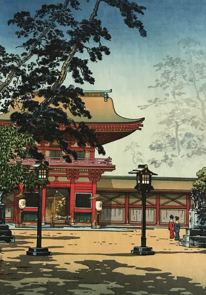 土屋光逸 「九州箱崎八幡宮・箱崎天満宮」 昭和十一年」 大判・木版画（優）川瀬巴水 土屋光逸 「九州箱崎八幡宮」 | -土屋光逸の中古品・新品・未使用品一覧 2026年最新Yahoo!オークション 美術作品