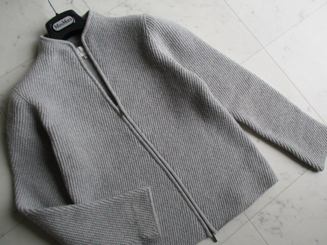 マックスマーラ　´S Max Mara　ヴァージンウール＆カシミヤ　ジップニット　カーディガン　Ｓ　