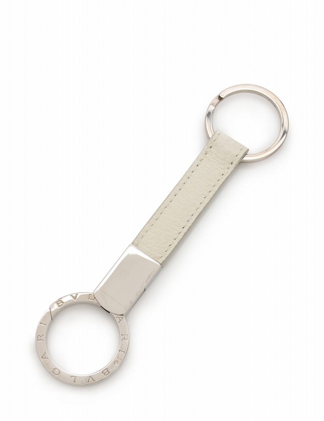 【最新作，新作】 ブルガリ BVLGARI キーホルダー ブルガリブルガリ アイボリー 白 シルバー 小物 レザー メタル 箱付き(服飾小物)｜売買されたオークション情報、yahooの商品情報をアーカイブ公開 - オークファ 服飾小物