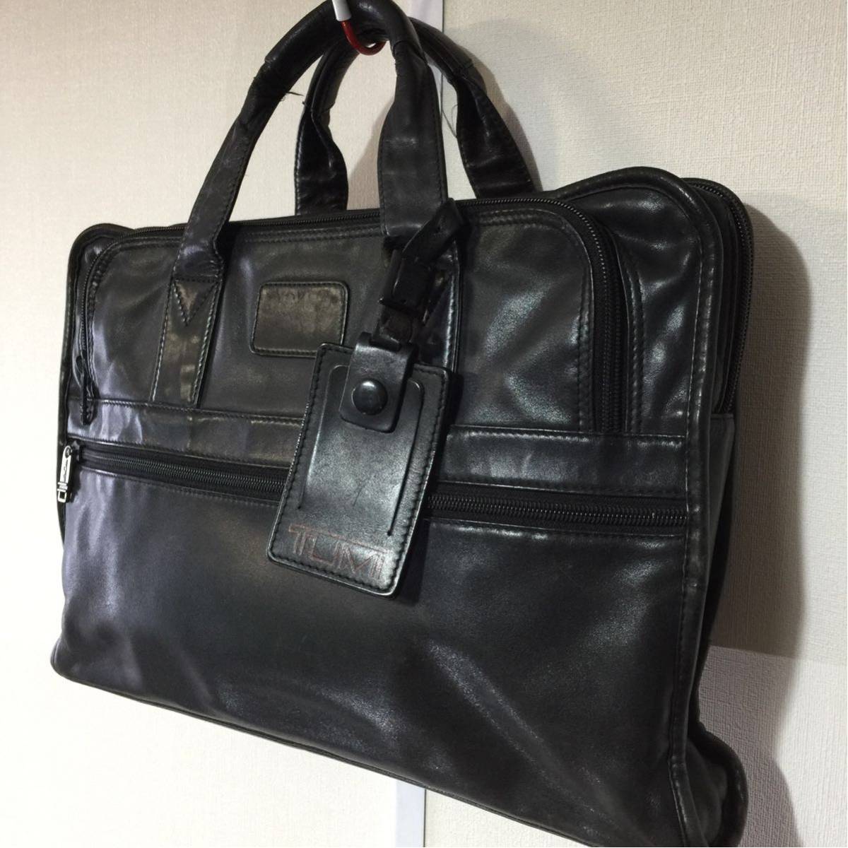 ☆TUMI トゥミ『907D3』オール レザー スリム ブリーフケース ビジネス