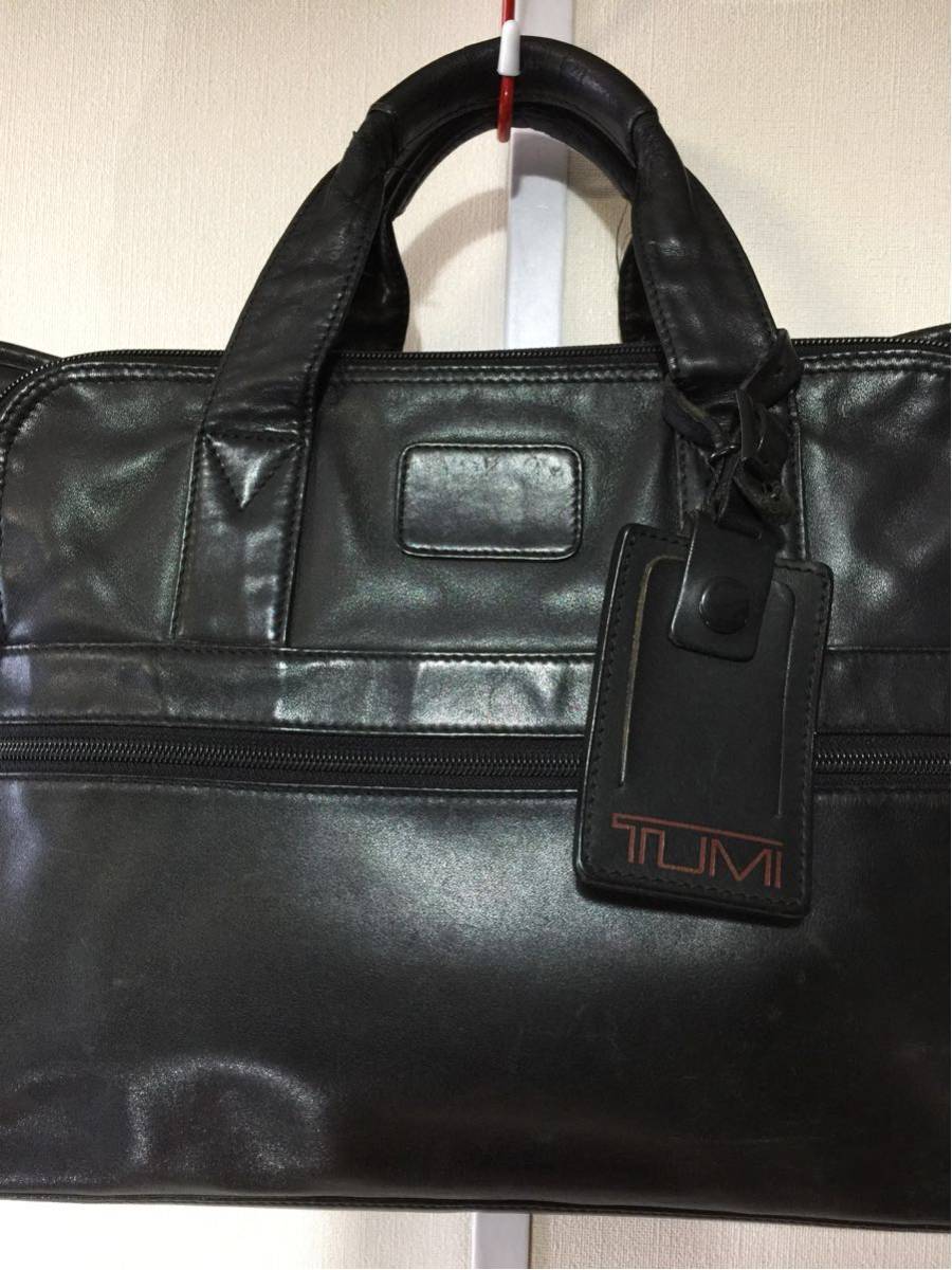 ☆TUMI トゥミ『907D3』オール レザー スリム ブリーフケース ビジネス