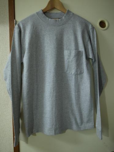 新品　グッドウェア　モックネック　Tシャツ　長袖　USA製　グレー　GOODWEAR　S