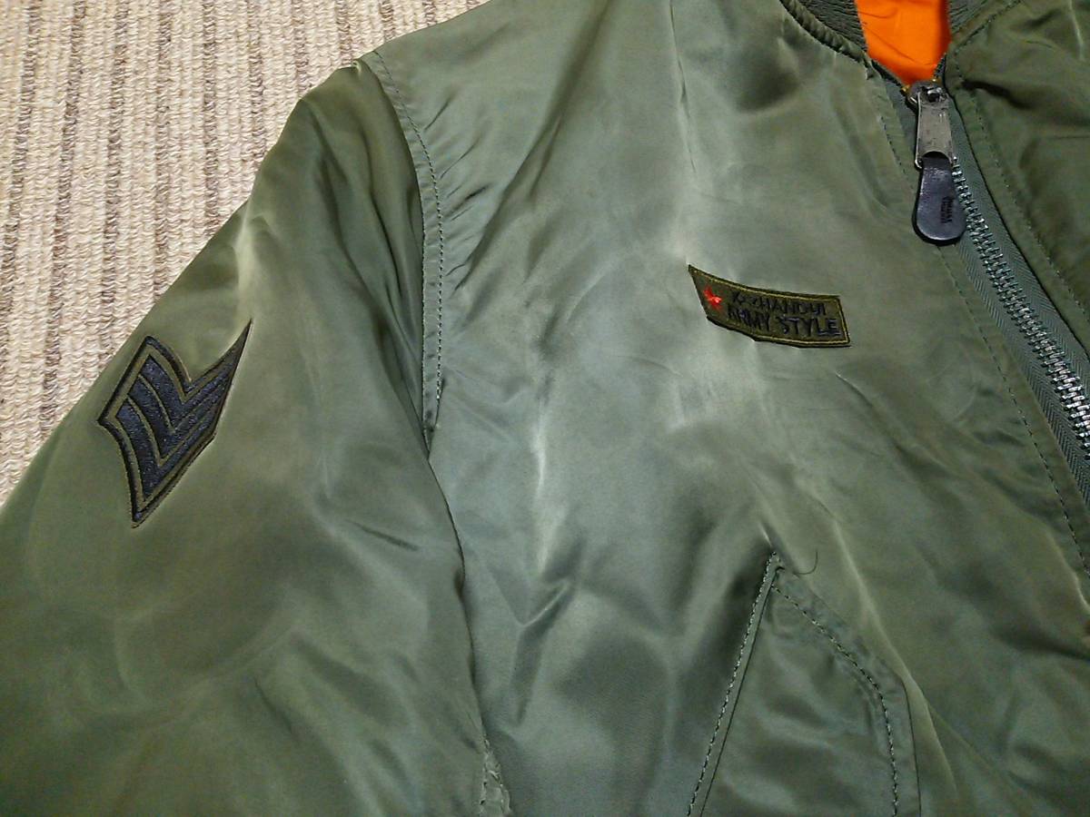 UAJ57アルファalphaアメリカ製cwu-45pフライトジャケットmミリタリー