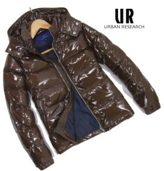 新品 1.7万★ アーバンリサーチ　フード付 ダウンジャケット　M　ダークブラウン　URBAN RESEARCH URBAN セール ITEMS （ダウンジャケット・ベスト 『撥水』フードダウンジャケット セールファンクショナルフードダウンジャケット（ダウンジャケット