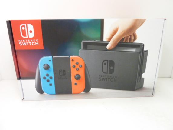 029-056▽Nintendo SWITCH ニンテンドースイッチ 本体 ネオンブルー