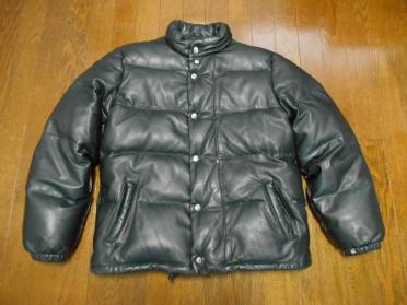 Freedomフリーダム　牛革レザー×羽毛ダウンジャケット黒L