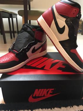  NIKE AIR JORDAN 1 RETRO HIGH OG BRED Toe エア ジョーダン 1 レトロ ハイ OG つま黒 27.5cm(27.5cm)｜売買されたオークション情報、yahooの商品情報をアーカイブ公開 - オークファン 27.5cm