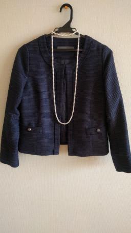 入学式 ノーカラージャケット ツイード mil ジャケット ノーカラー