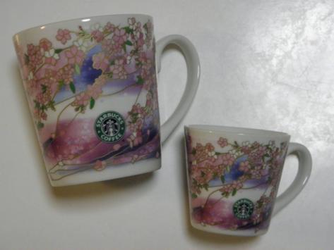 2011 桜 カップ/セット japan 旧ロゴ SAKURA さくら スタバ STARBUCKS カップ×2　同柄//未使用